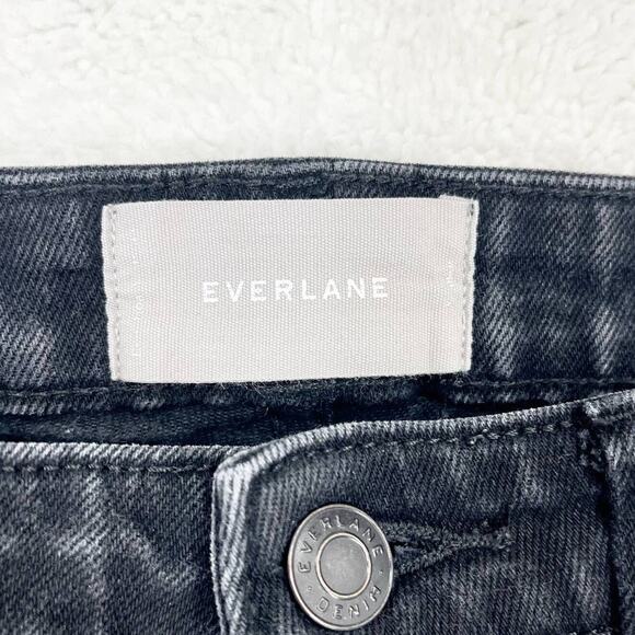 EVERLANE Jean Women Size 28 Skinny Mid Rise Ankle Cut Black Cotton Blended - Picture 2 of 6